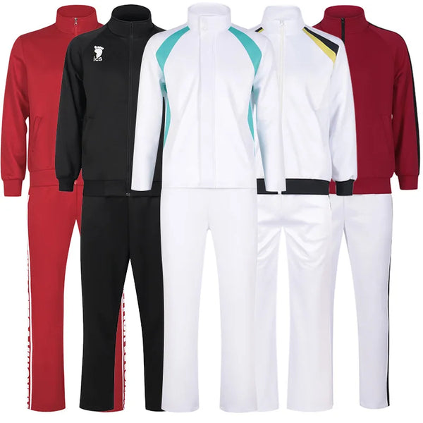 Cosplay Costume Sets High School Jacket Pants 2PCS Sports Suits Autumn Winter Uniform Sportswear