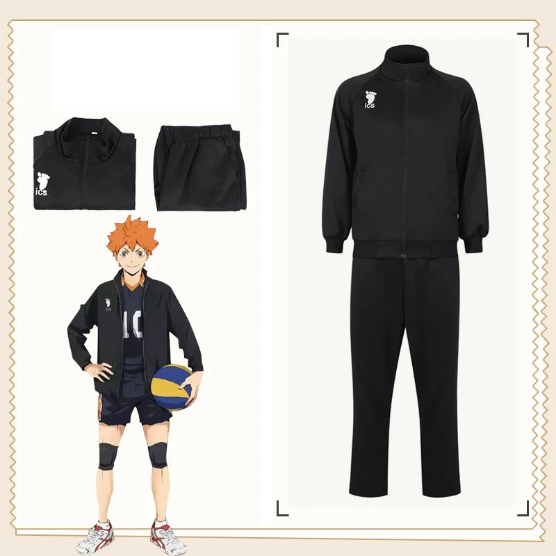 Cosplay Costume Sets High School Jacket Pants 2PCS Sports Suits Autumn Winter Uniform Sportswear