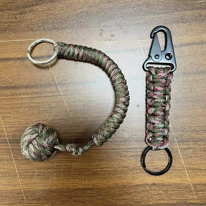 Outdoor Self-Defense Umbrella Rope, Monkey Fist Steel Ball