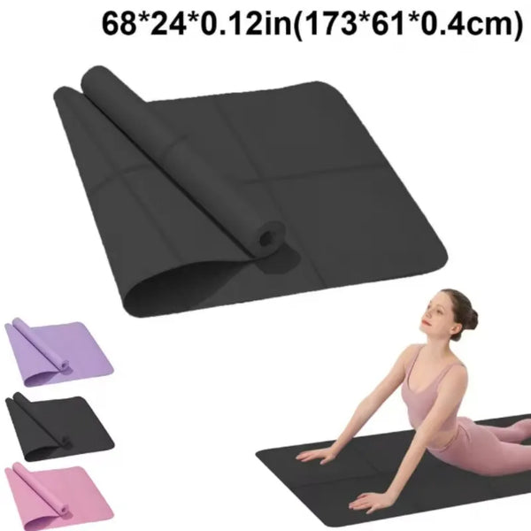 Yoga Mat Anti-skid Sports Fitness Comfort Foam 4MM Thick Yoga Mat for Exercise Yoga