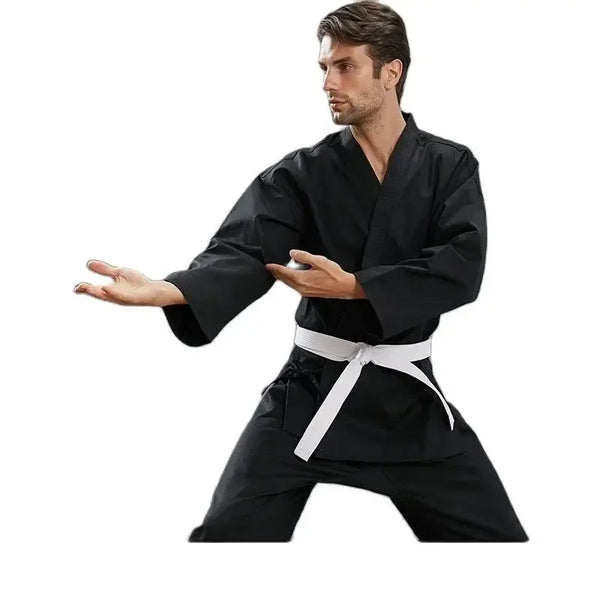Karate Uniform long sleaves, black and white