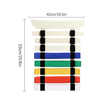 Martial Arts Belt Display Karate Belt Hanger Display with Stickers