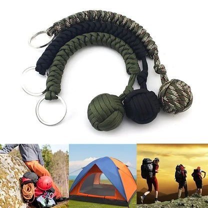 Outdoor Self-Defense Umbrella Rope, Monkey Fist Steel Ball