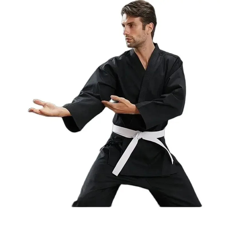 Karate Uniform for Kids and Adults Student Karate Gi Martial Arts Uniform Free Belt Black White