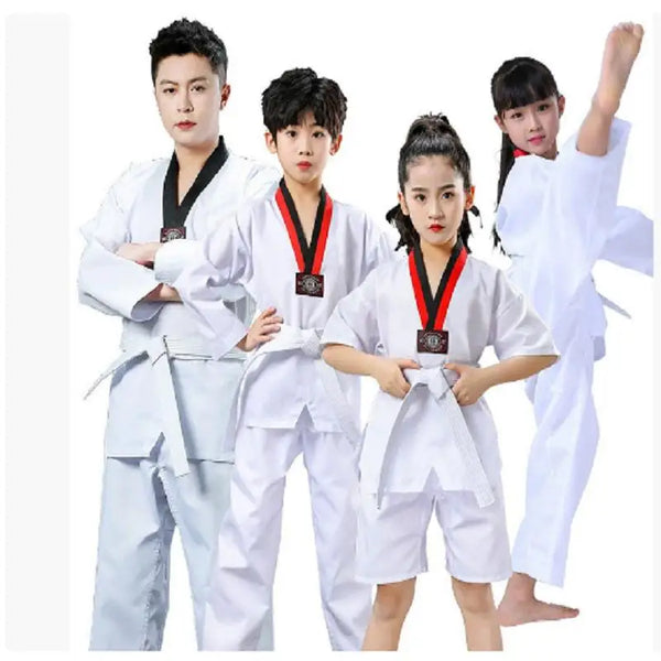 Costumes Clothing White Taekwondo Uniforms WTF Karate Clothes for kids