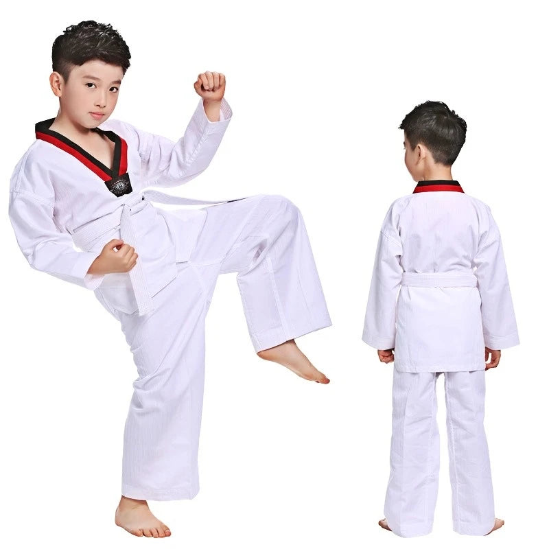 Costumes Clothing White Taekwondo Uniforms WTF Karate Clothes for kids