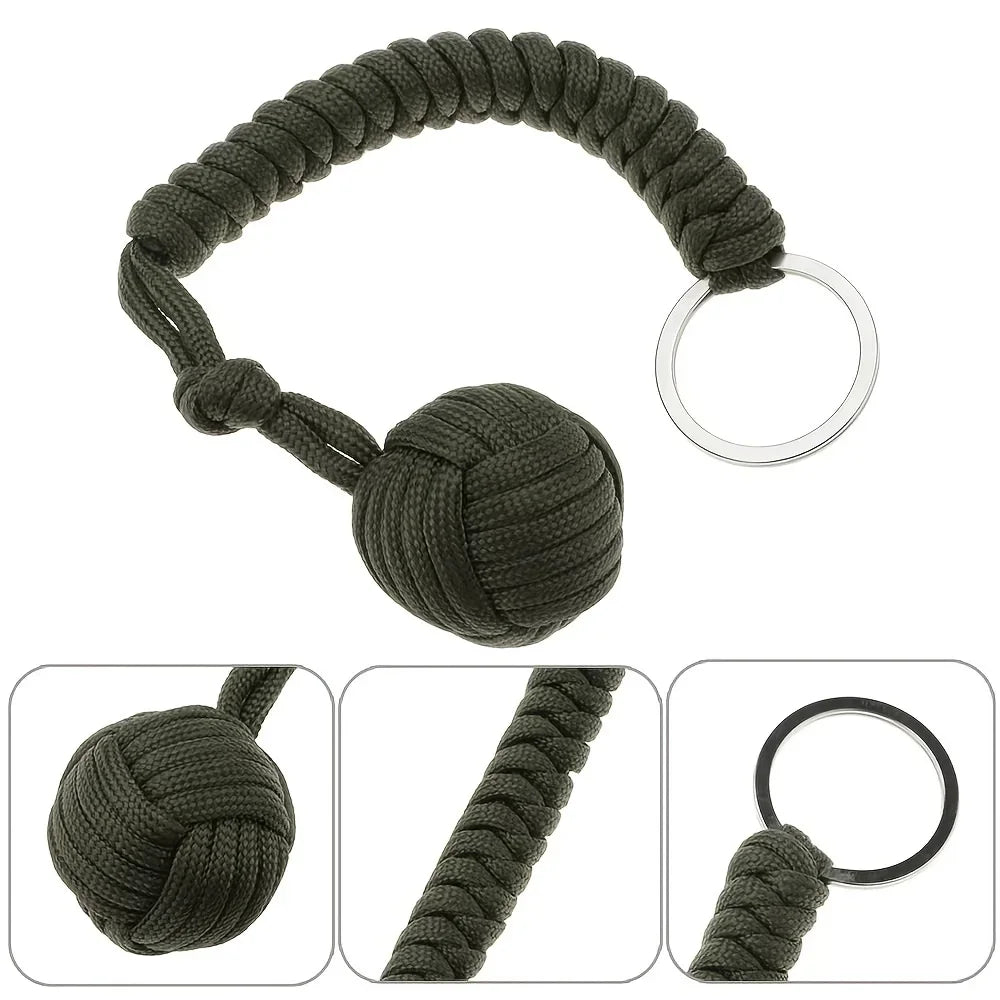 Outdoor Self-Defense Umbrella Rope, Monkey Fist Steel Ball