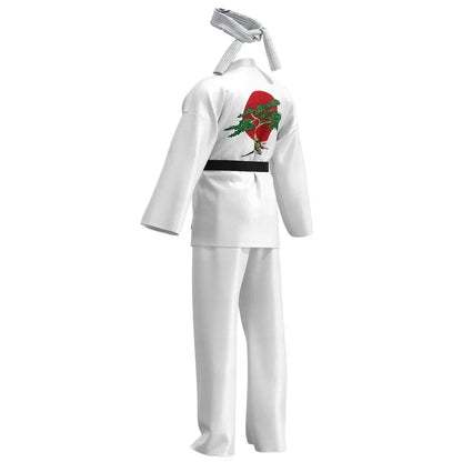Karate Kids Costume Kid Black White Uniform Headband