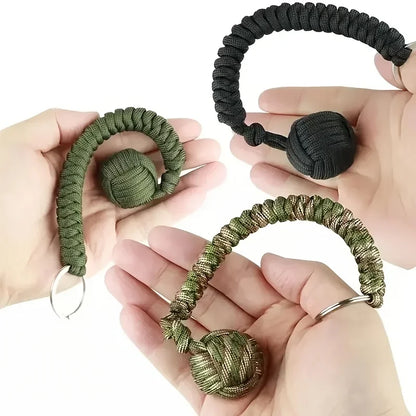 Outdoor Self-Defense Umbrella Rope, Monkey Fist Steel Ball