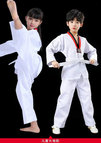 Costumes Clothing White Taekwondo Uniforms WTF Karate Clothes for kids