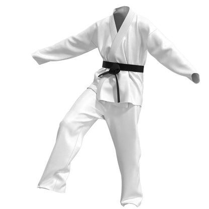 Karate Kids Cosplay Costume Black/White Uniform with Headband Anime Halloween Party Tracksuit
