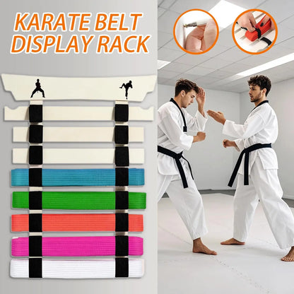 Martial Arts Belt Display Karate Belt Hanger Display with Stickers