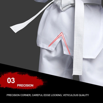 New Long Sleeve Uniform Costumes Clothing White Taekwondo Uniforms